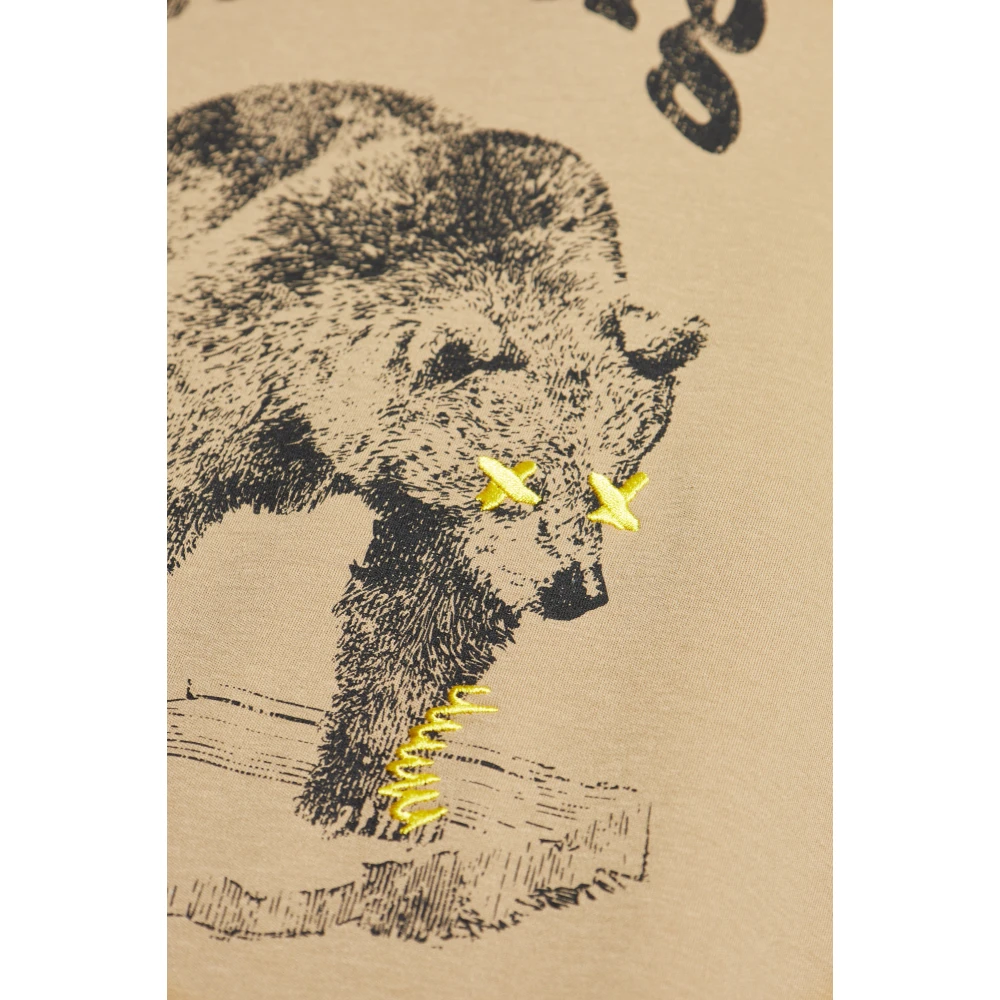 Iceberg T-shirt met print Beige Heren