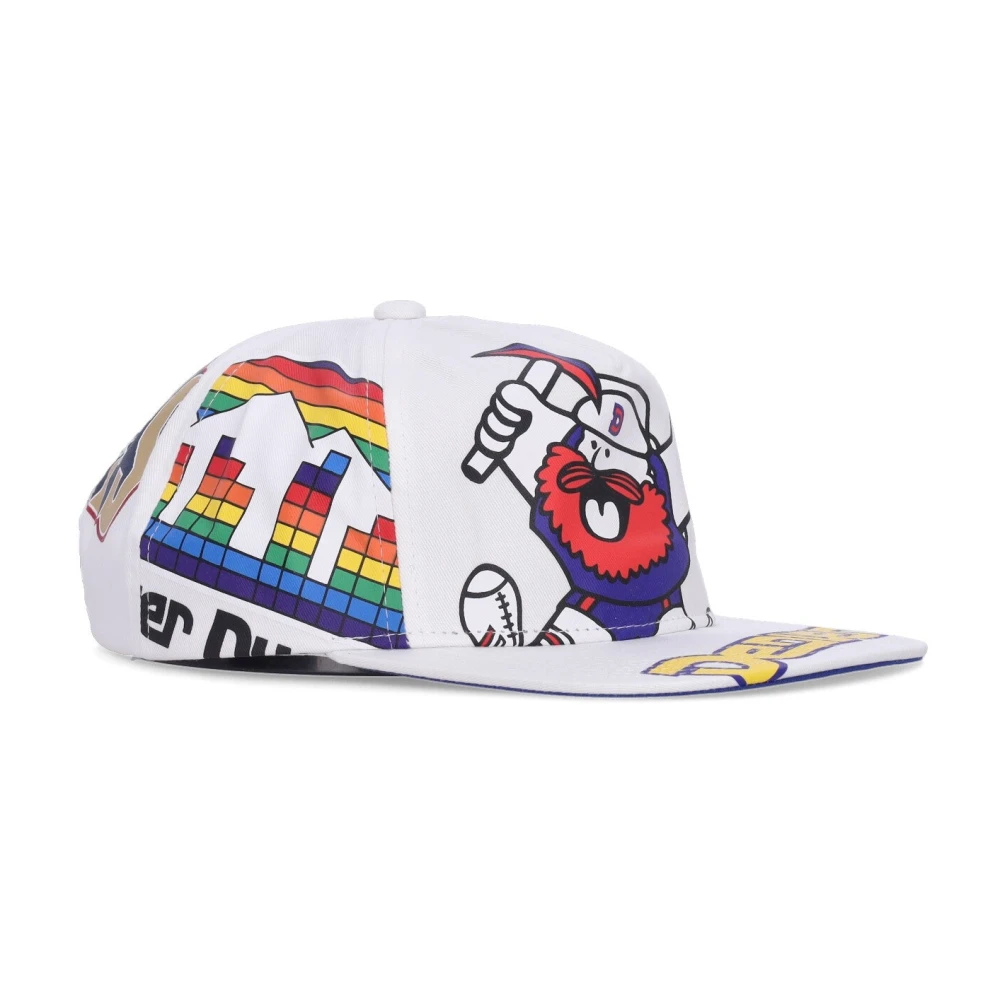 Mitchell & Ness Denver Nuggets Platte Klep Pet Wit Multicolor Heren