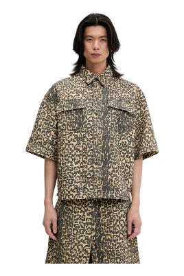 Leopard Boxy Work Shirt