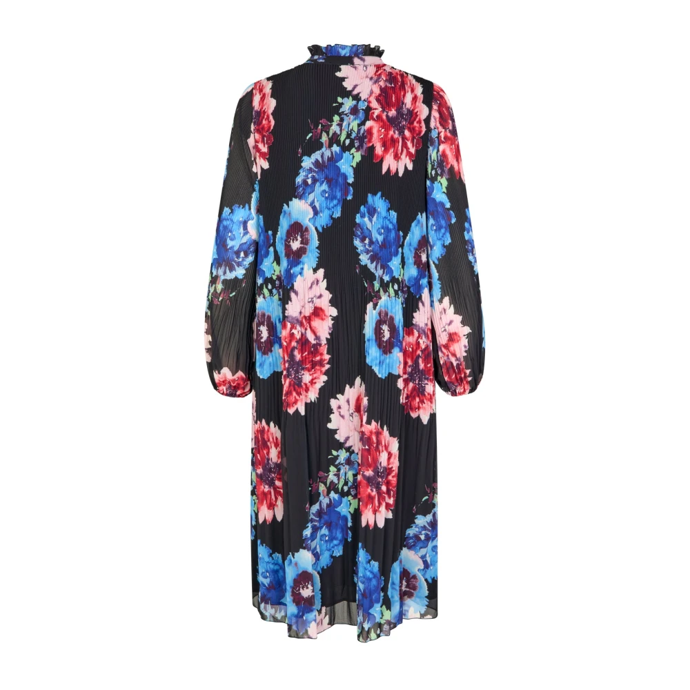 Cras Geplooide jurk met bloemenprint Multicolor Dames