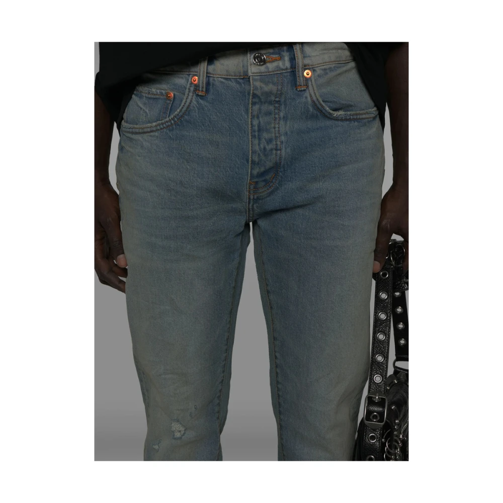 Purple Brand Blauwe Denim Jeans Klassieke Stijl Blue Heren