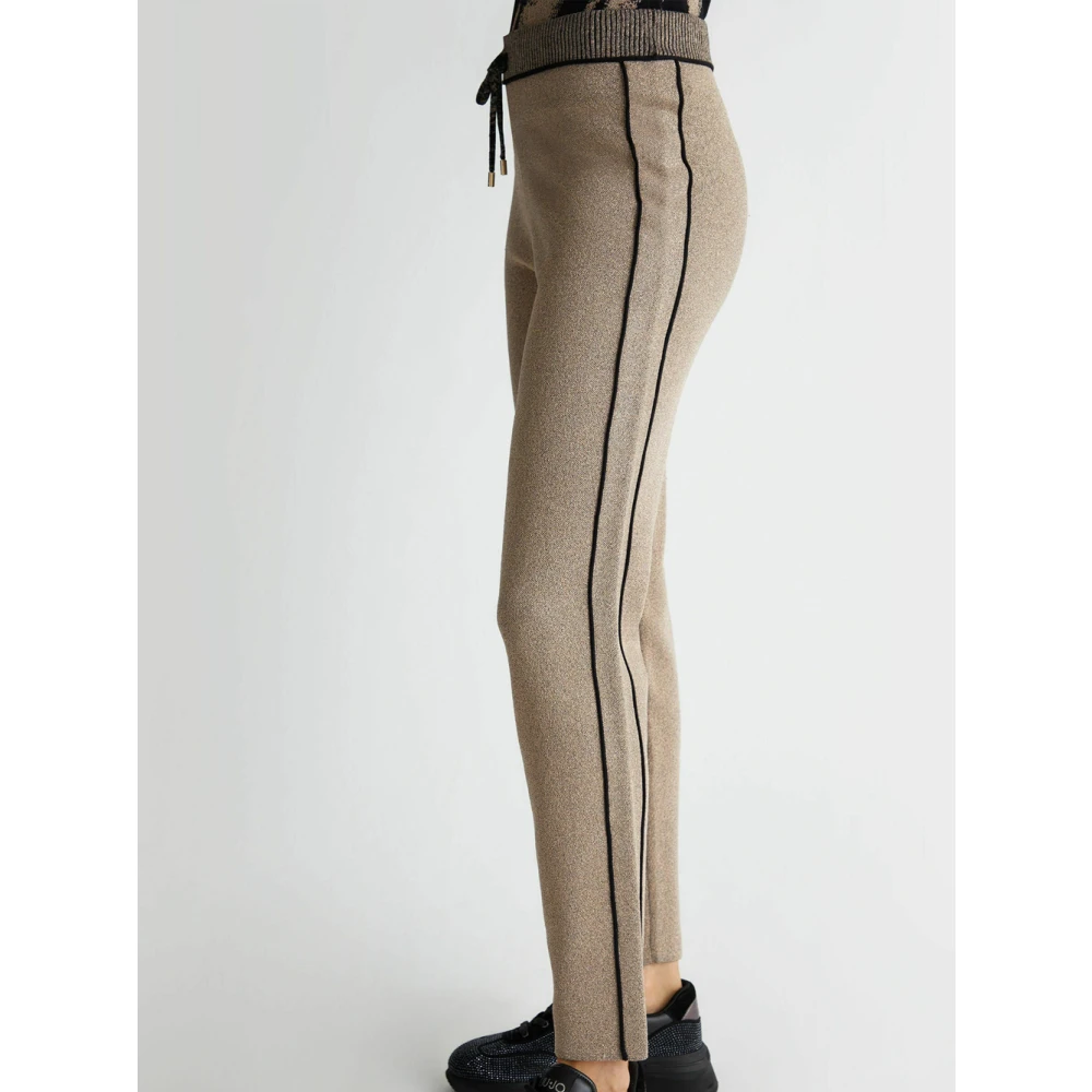 Liu Jo Sportieve Gestreepte Sweatpants Brown Dames