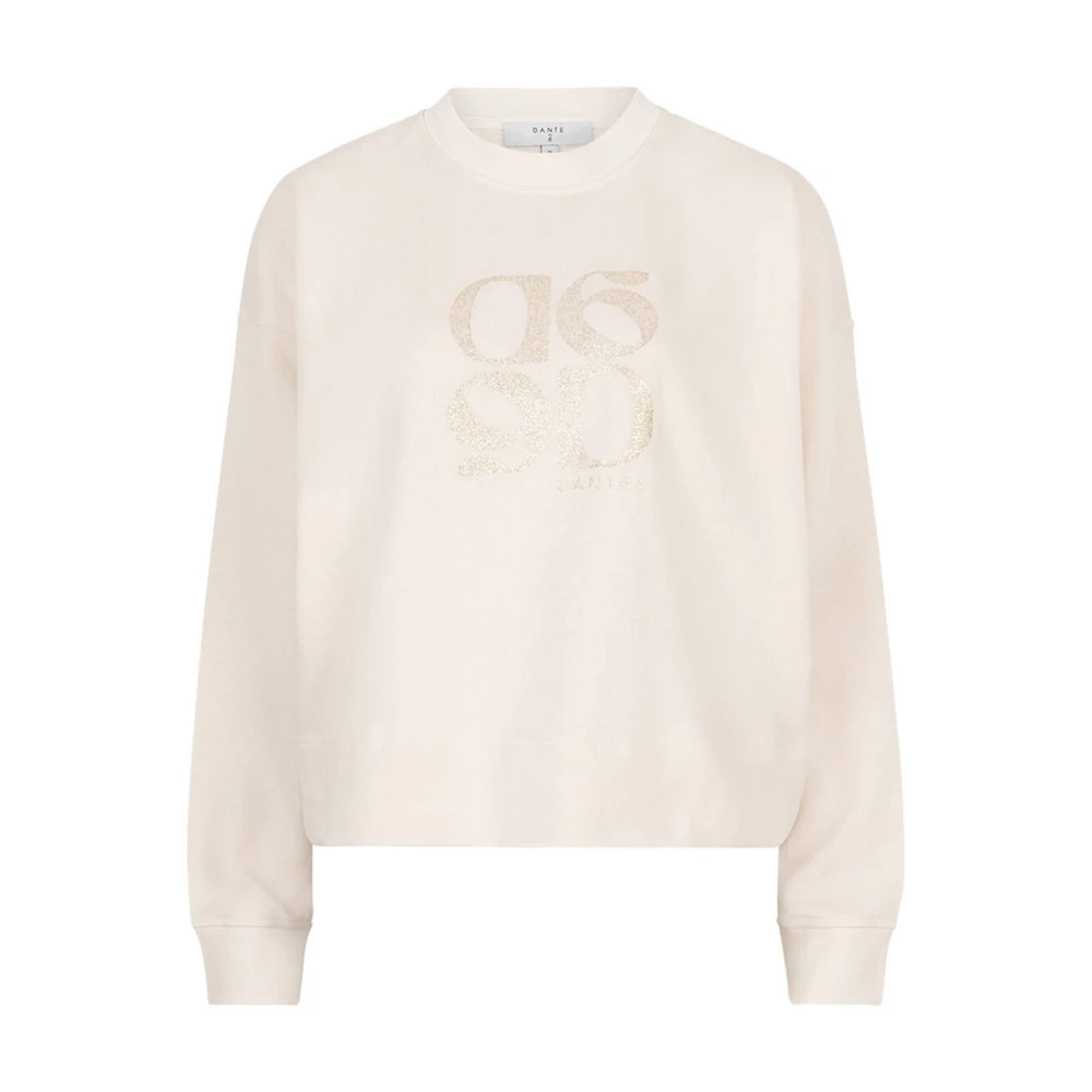 Dante 6 Relaxed Fit Cropped Crewneck Sweater Beige Dames