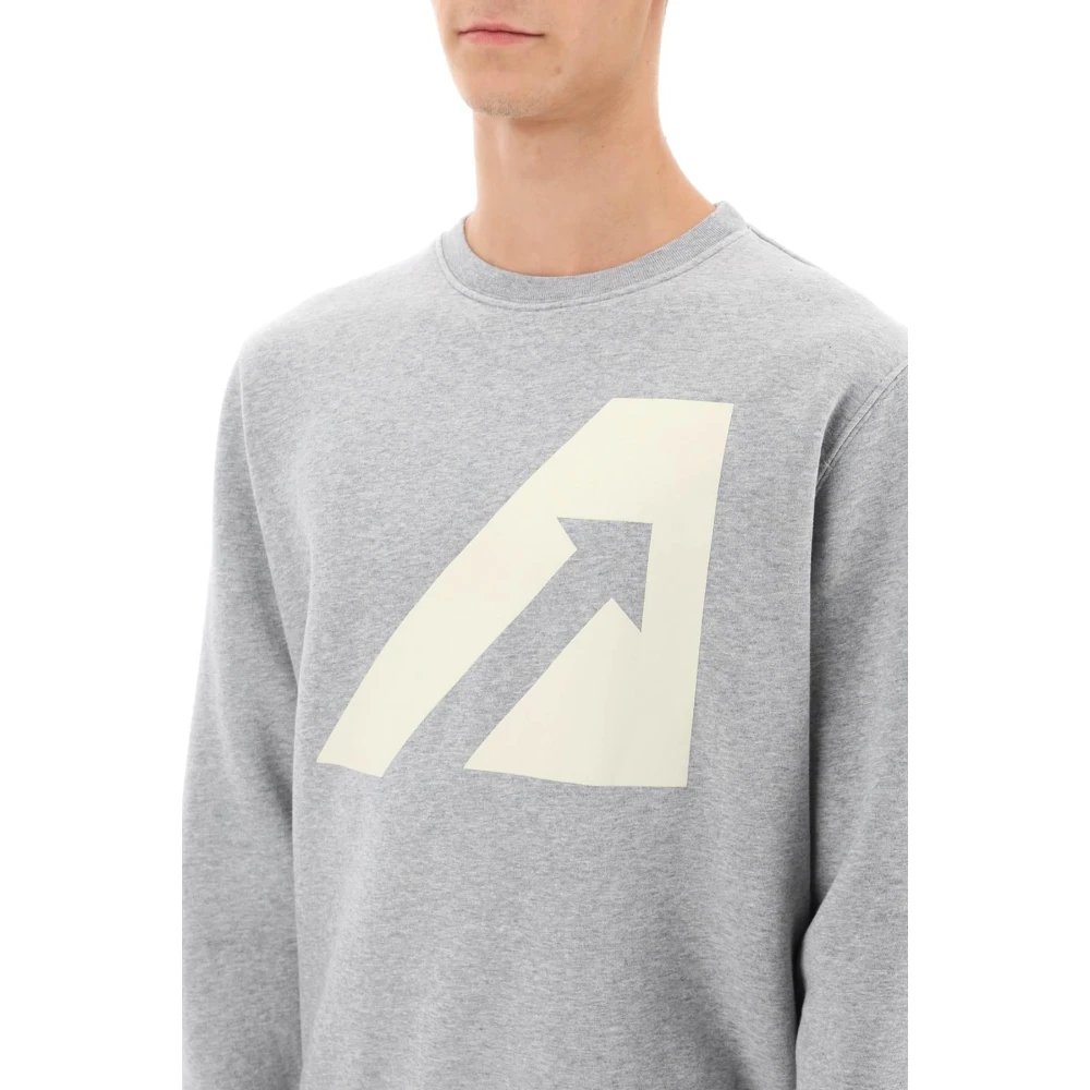 Autry Sweatshirt met logo print Gray Heren