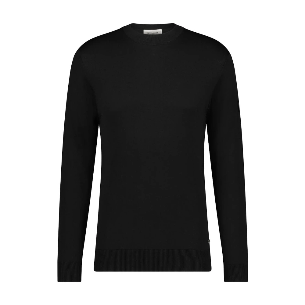 Born With Appetite Bessen Mockneck Pullover Merino Black Heren