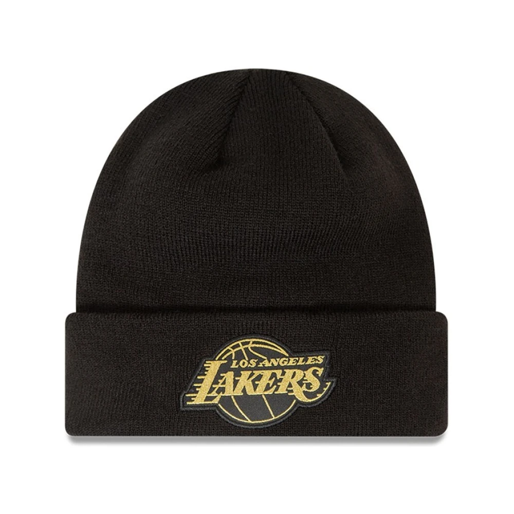 new era Zwarte Lakers Metallic Badge Beanie Black Unisex