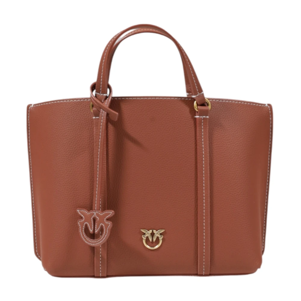 Pinko Leren Dames Middelgrote Tas Collectie Red Dames