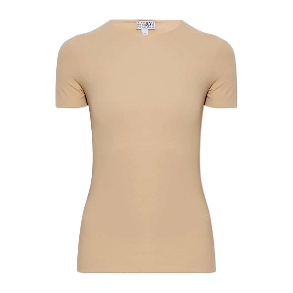 Mm6 Maison Margiela Donna Beige - Lingerie T-Shirt - Tops - L