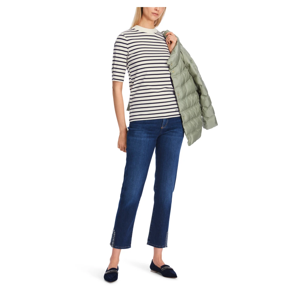 Marc Cain Gestreept T-shirt Black Dames