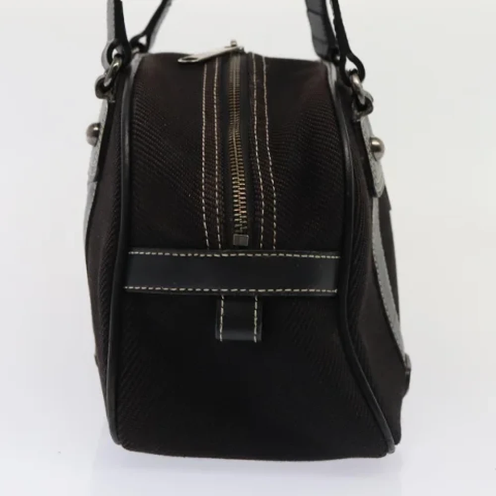 Burberry Vintage Pre-owned Canvas handbags Black Dames