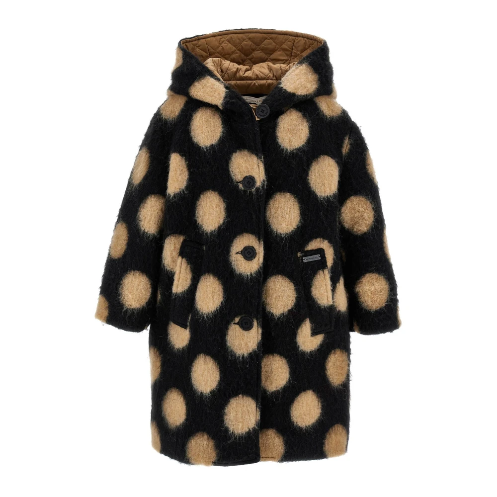 Monnalisa Black Light Jackets, Female, 4 Y, Wool-Blend Coat