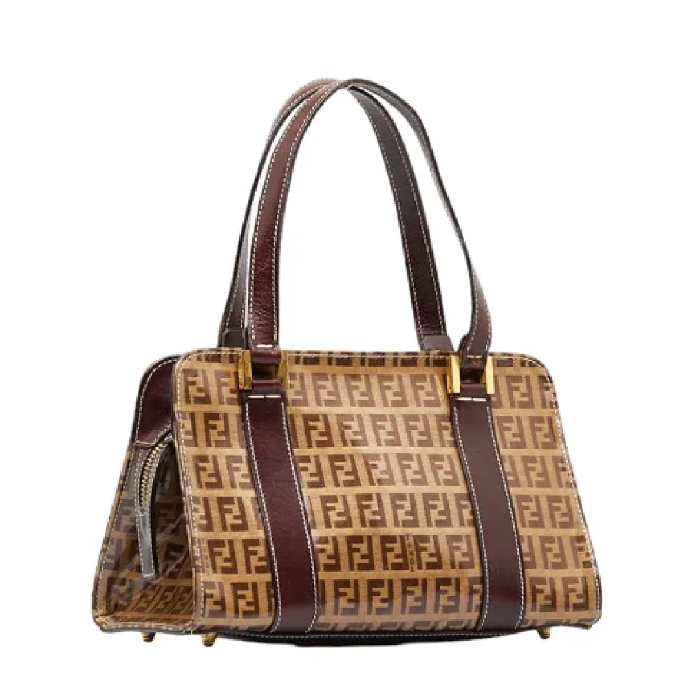 Fendi Vintage Pre-owned Canvas handbags Brown Dames