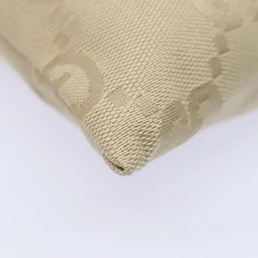 Gucci Vintage Pre-owned Canvas pouches Beige Dames