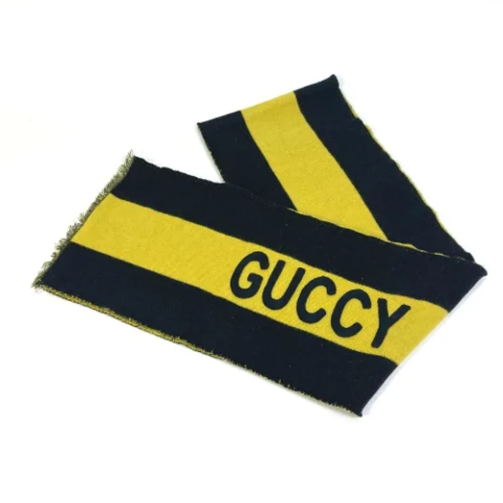 Gucci Vintage Pre-owned Wool scarves Multicolor Heren