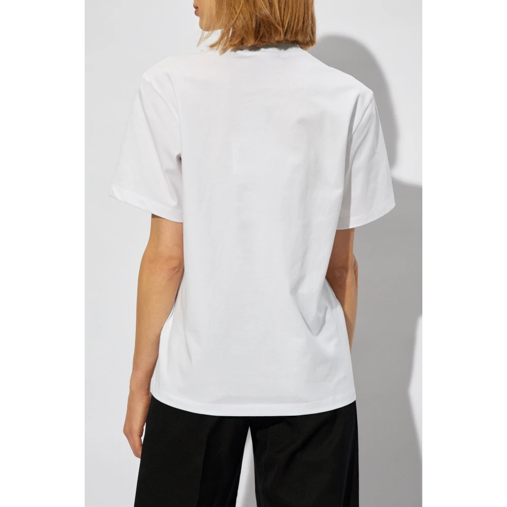 Victoria Beckham T-shirt met logo White Dames