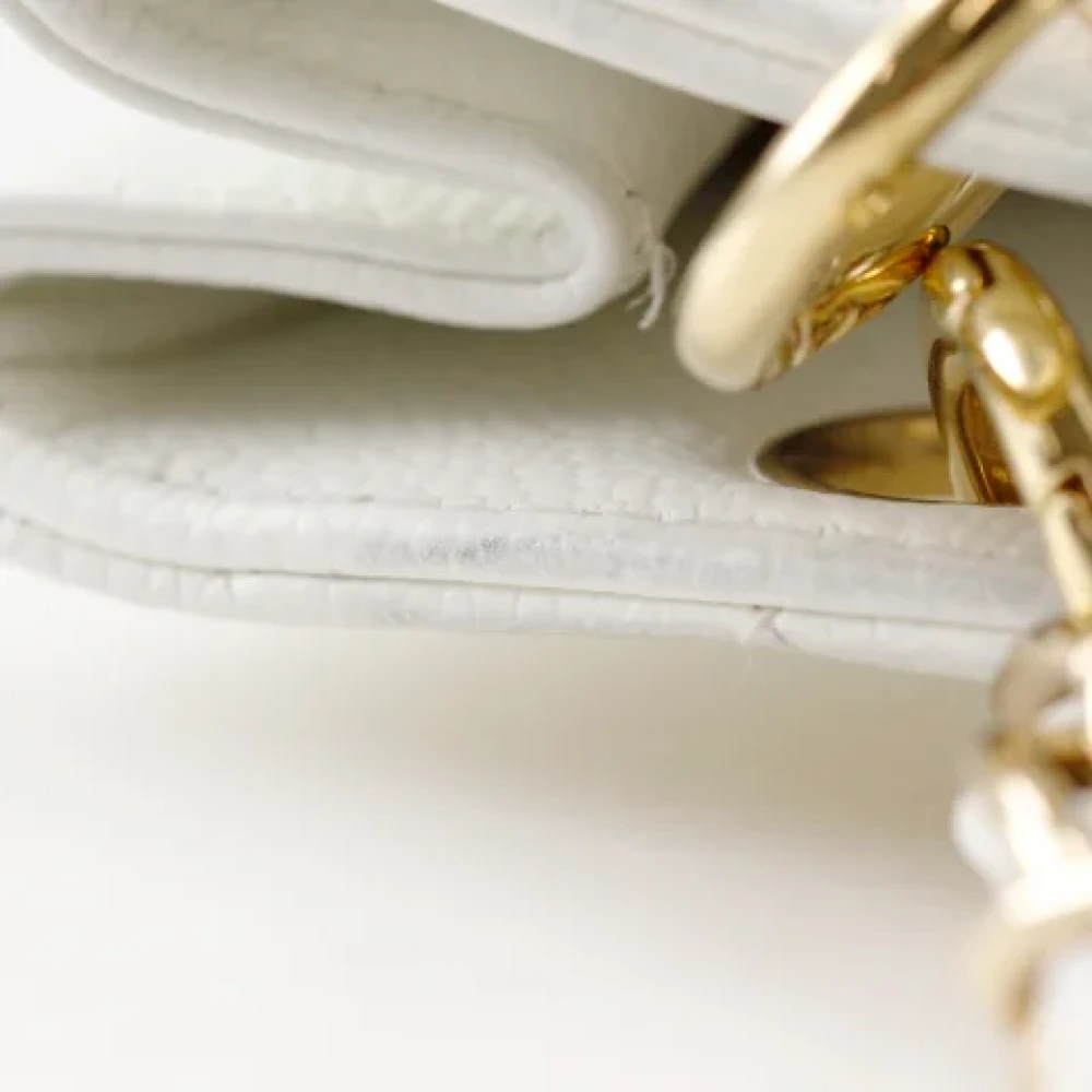 Chanel Vintage Pre-owned Leather chanel-bags White Dames
