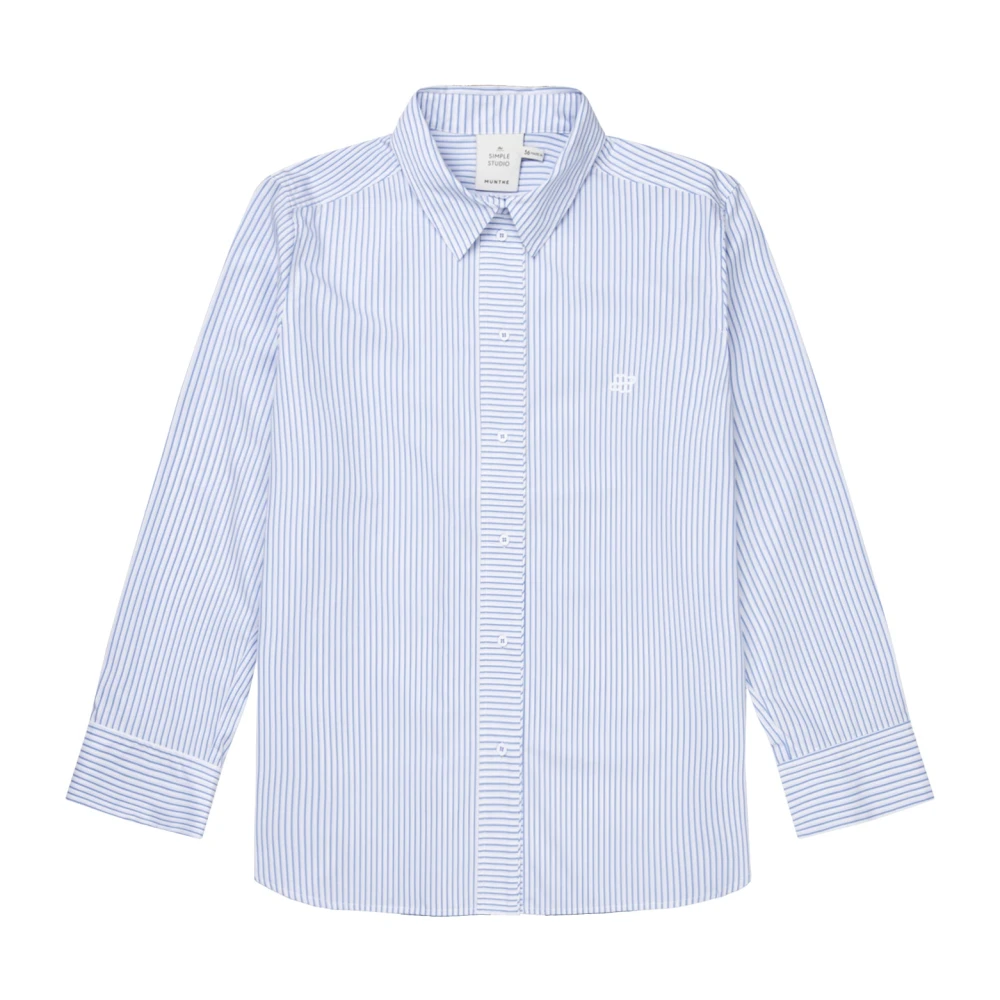 Munthe Women's Blue Striped Light Shirt Callima - Shirts - M - Blouses & Shirts