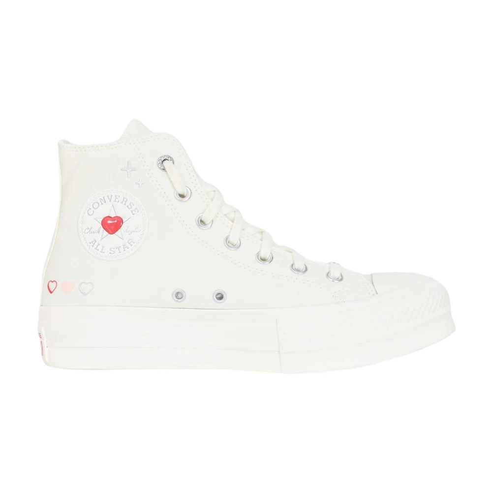 Converse Y2K Heart High Top Sneakers White, Dam