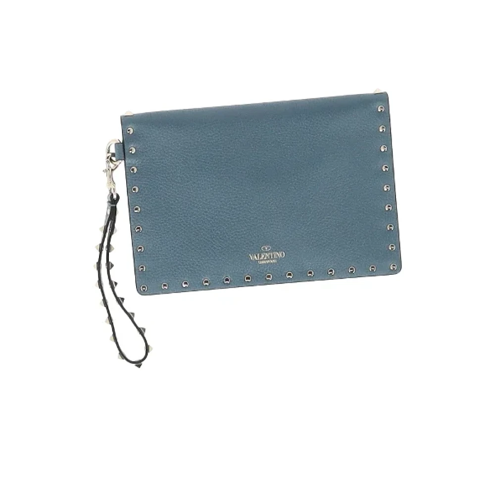 Valentino Vintage Pre-owned Leather pouches Blue Dames