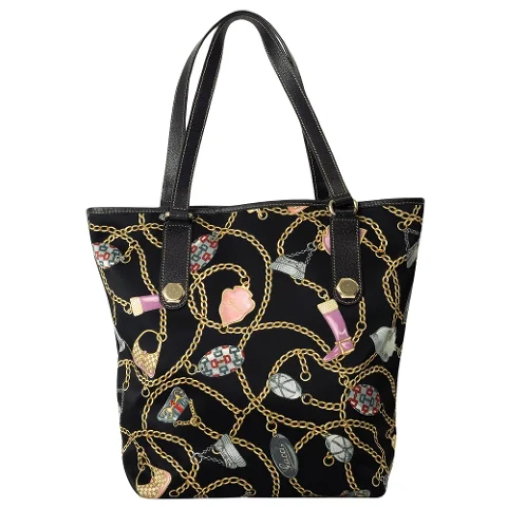 Gucci Vintage Pre-owned Fabric totes Black Dames