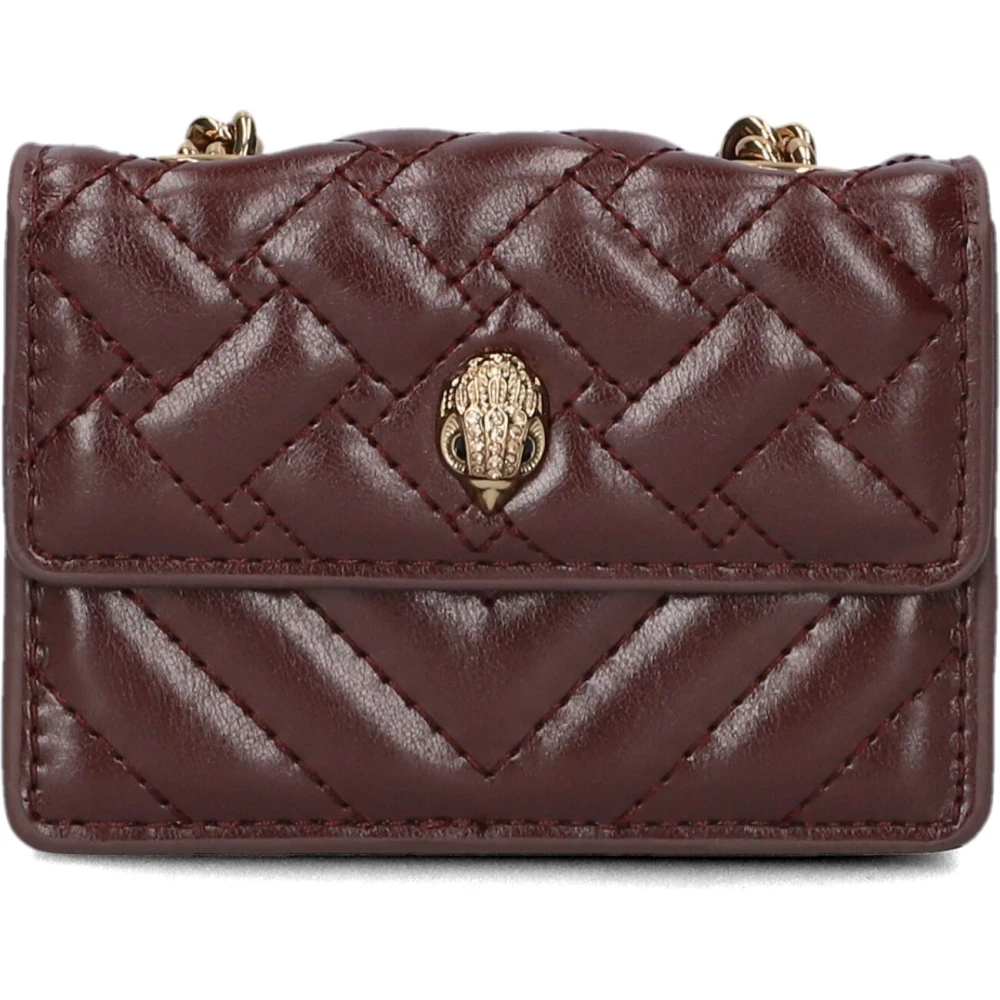 Kurt Geiger Rode Gewatteerde Leren Schoudertas Brown Dames