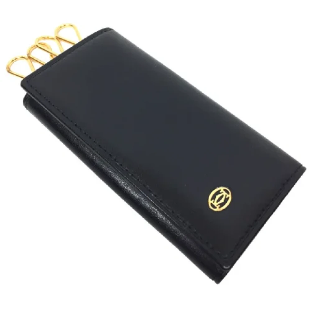 Cartier Vintage Pre-owned Leather key-holders Black Heren