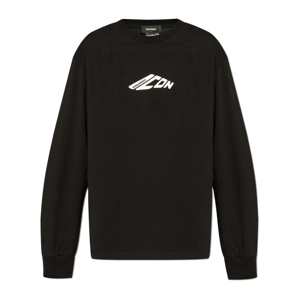 Dsquared2 Zwarte longsleeve T-shirt Black Heren
