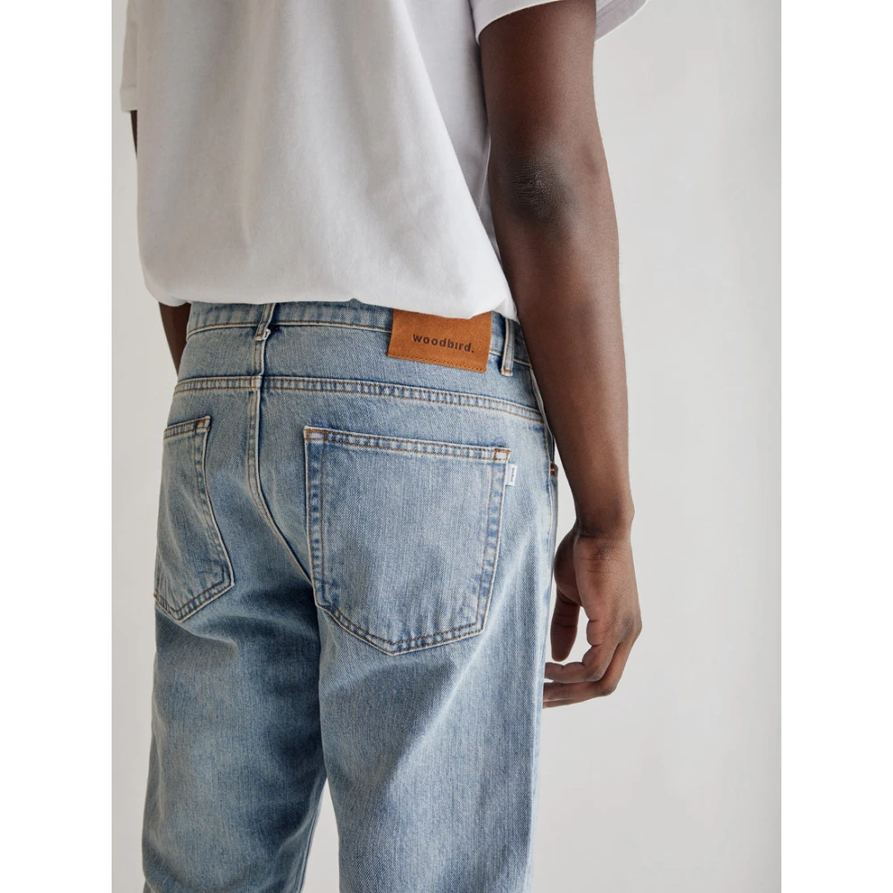 Woodbird Stone Wash Slim Fit Jeans Blue Heren