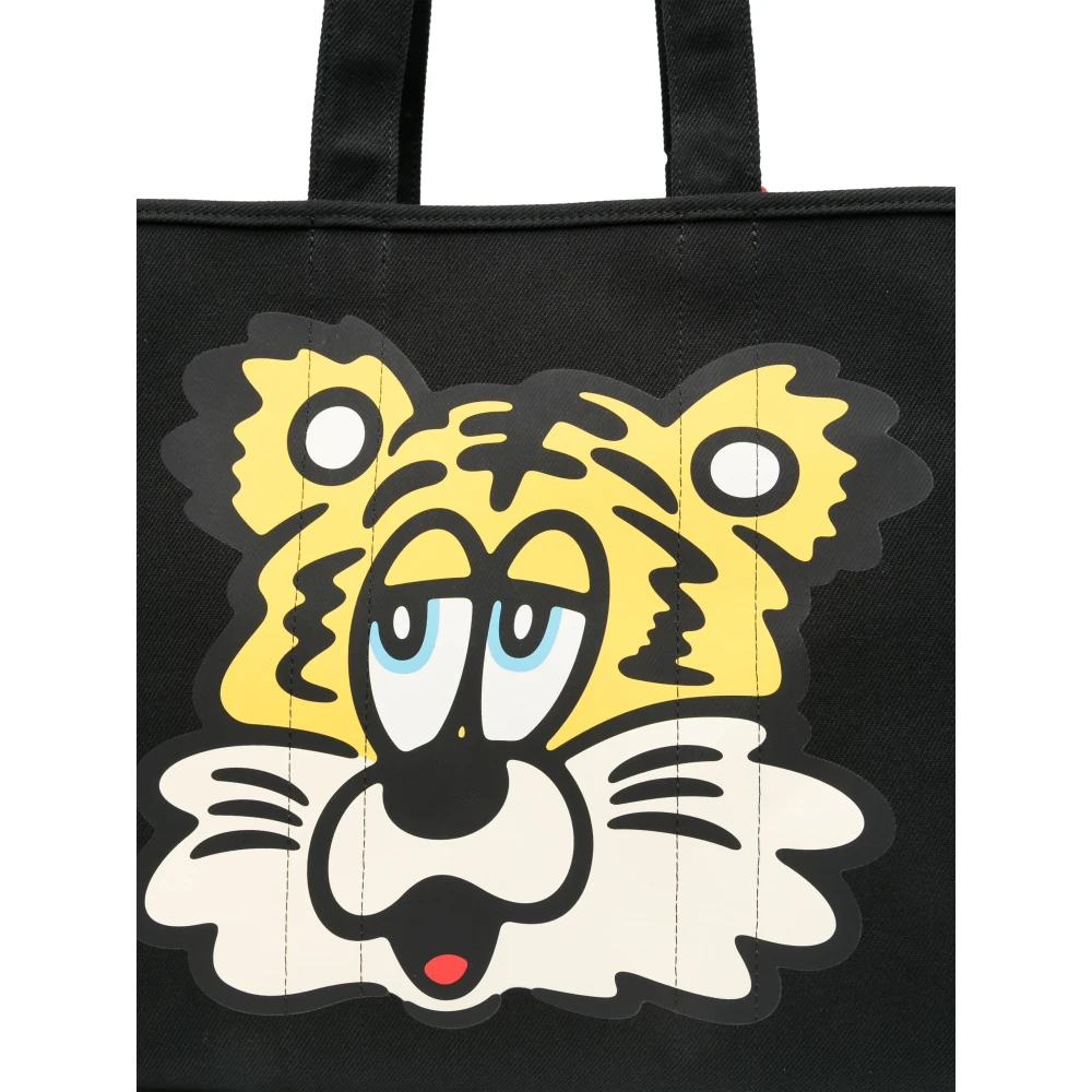 Kenzo Omkeerbare Grafische Tote Tas Black Heren