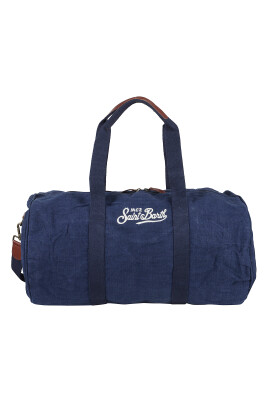 blue-linen-duffle-bag-with-removable-strap