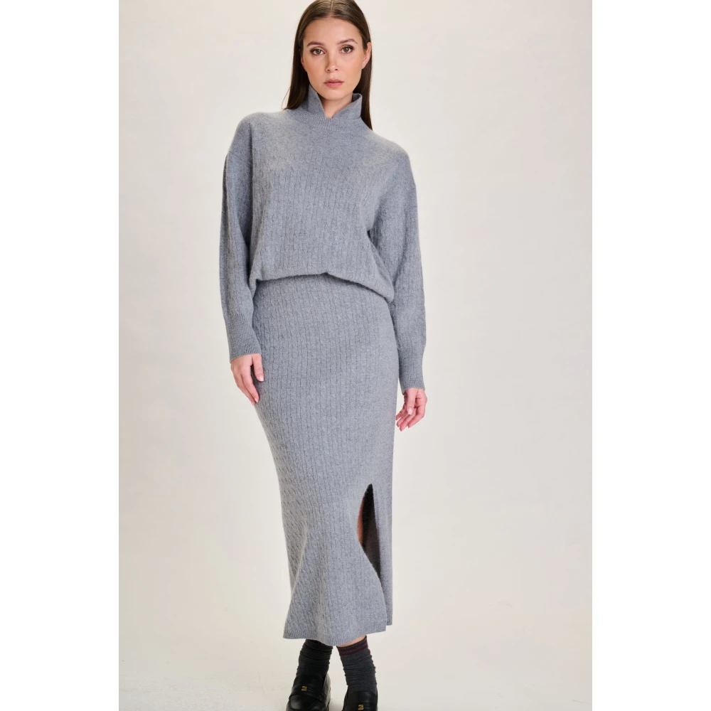 March23 Trui met ronde hals Gray Dames