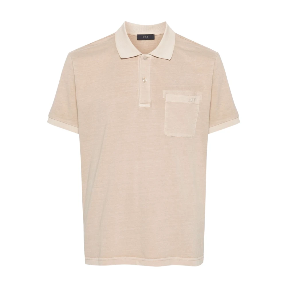 Fay - Tops > Polo Shirts - Beige - Fay - Modalova