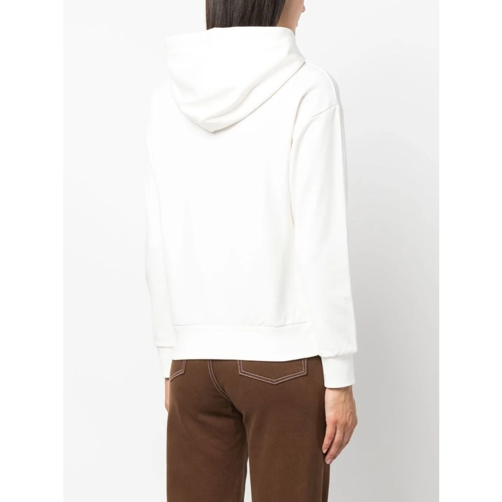 A.p.c. Christina Logo Print Hoodie White Dames