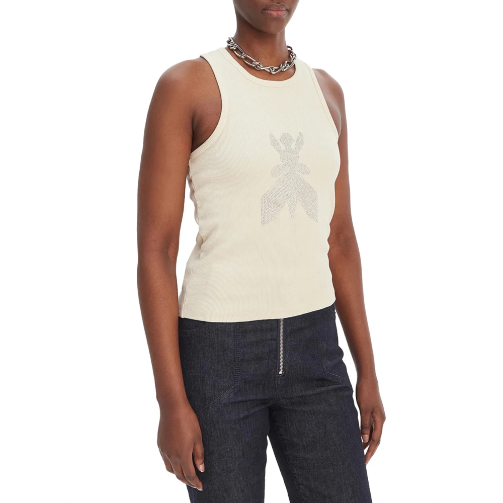 Patrizia Pepe Donna Beige - Top In Jersey A Costine - Tops - L