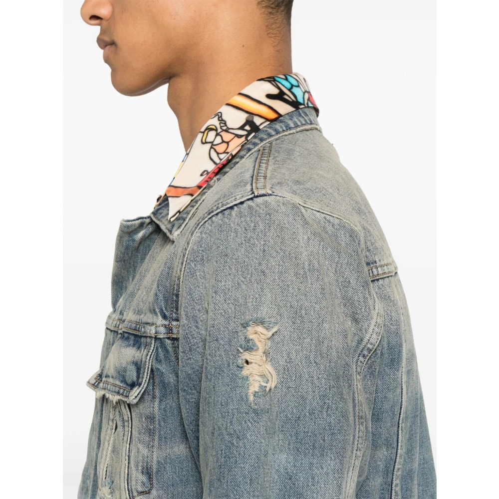 Amiri Blauwe Katoenen Jas Blue Heren