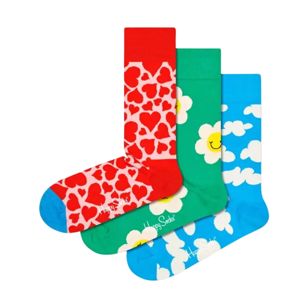 Happy Socks 3-Pack Patroon Sokken Set Multicolor Dames
