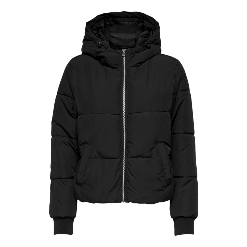 Jacqueline De Yong Women's Black Zipper Hooded Jacket Fall/Winter