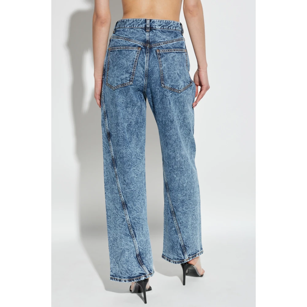 Alaïa High-waisted Jeans Blue Dames