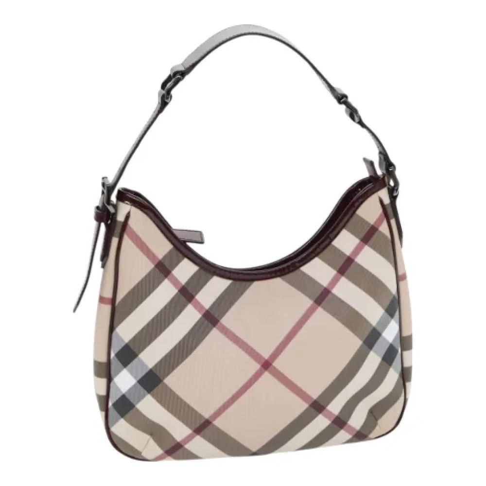 Burberry Vintage Pre-owned Leather handbags Beige Dames