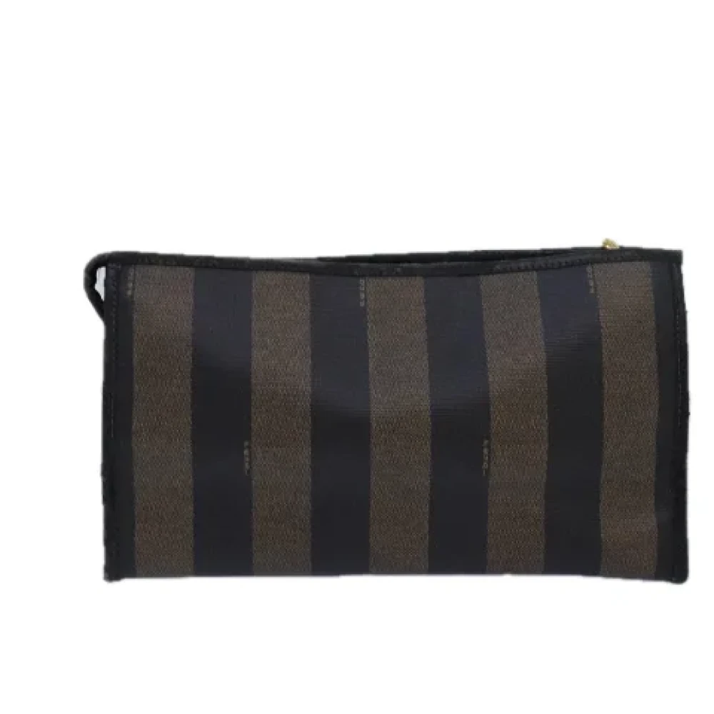 Fendi Vintage Pre-owned Canvas clutches Black Dames
