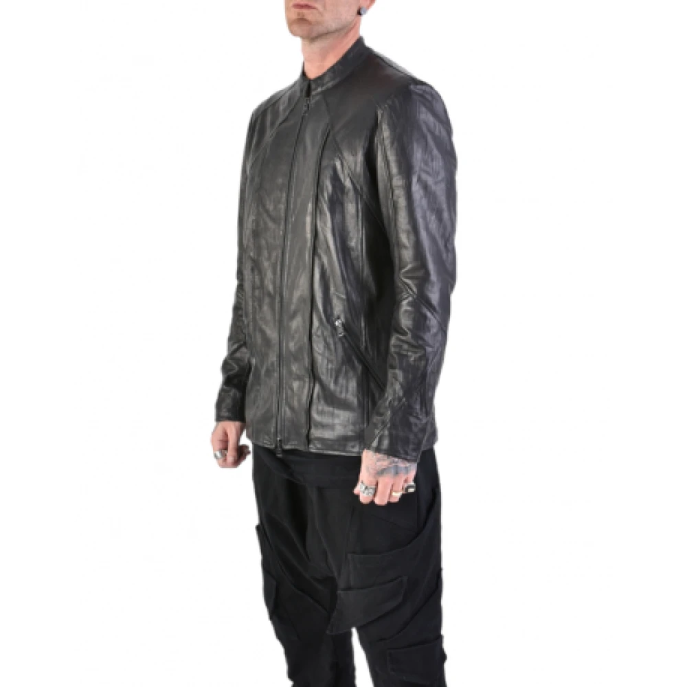 La Haine Inside Us Zwarte zachte leren motorjas Lm161 Black Heren