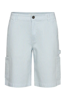 Randig Isblå Baggy Shorts