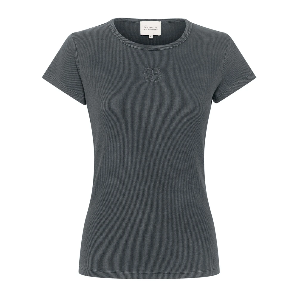 My Essential Wardrobe Zwart Tee Toppe & T-Shirts Gray Dames