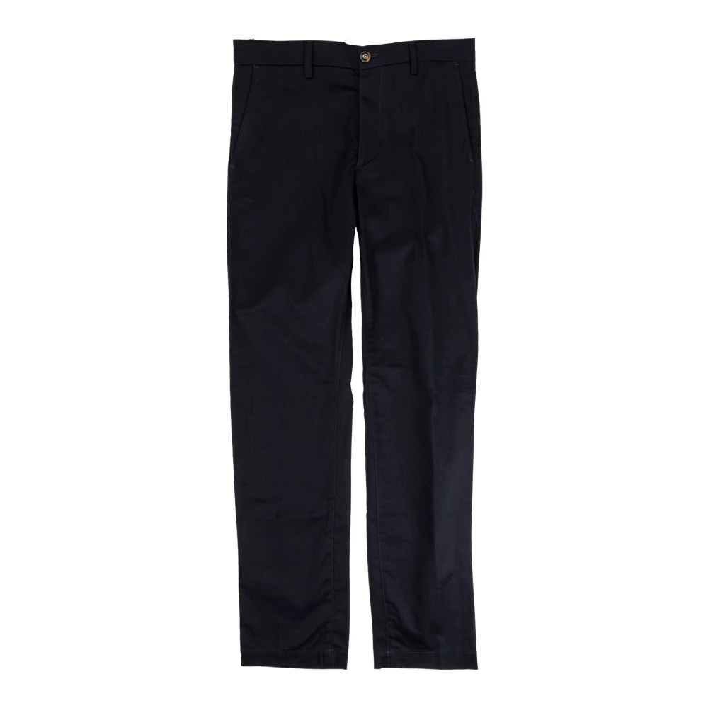 Liu Jo Elegante katoenen chino broek donkerblauw Blue Heren