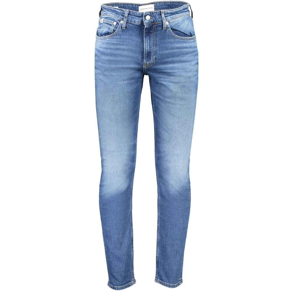 Calvin Klein Blauwe Katoenen Slim Taper Jeans Blue Heren