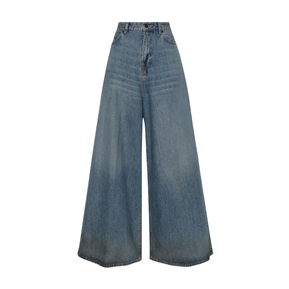 Haikure Wide Leg Oversize Jeans Blue Dames