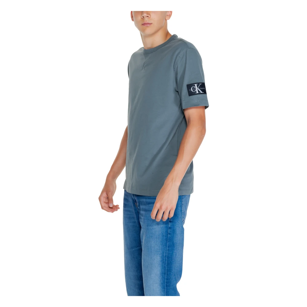 Calvin Klein Jeans Reguliere Tee Herfst Winter Collectie Katoen Blue Heren
