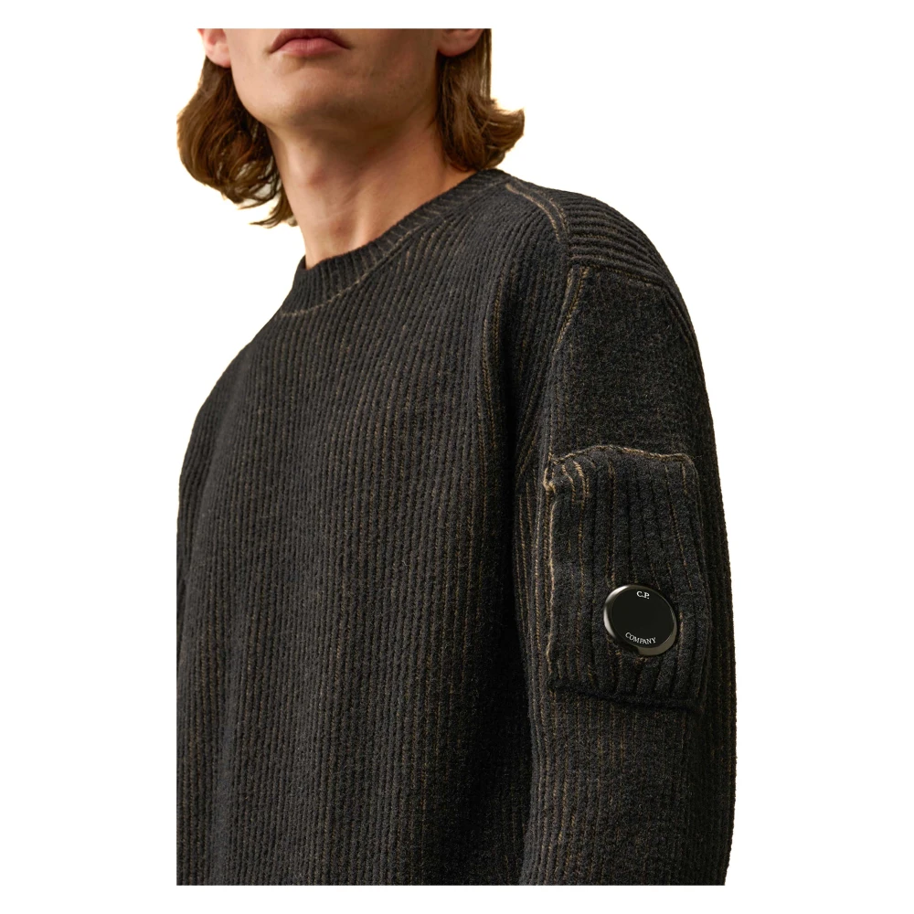C.P. Company MultiColour Lambswool Sweater met Ciniglia Contrast Multicolor Heren