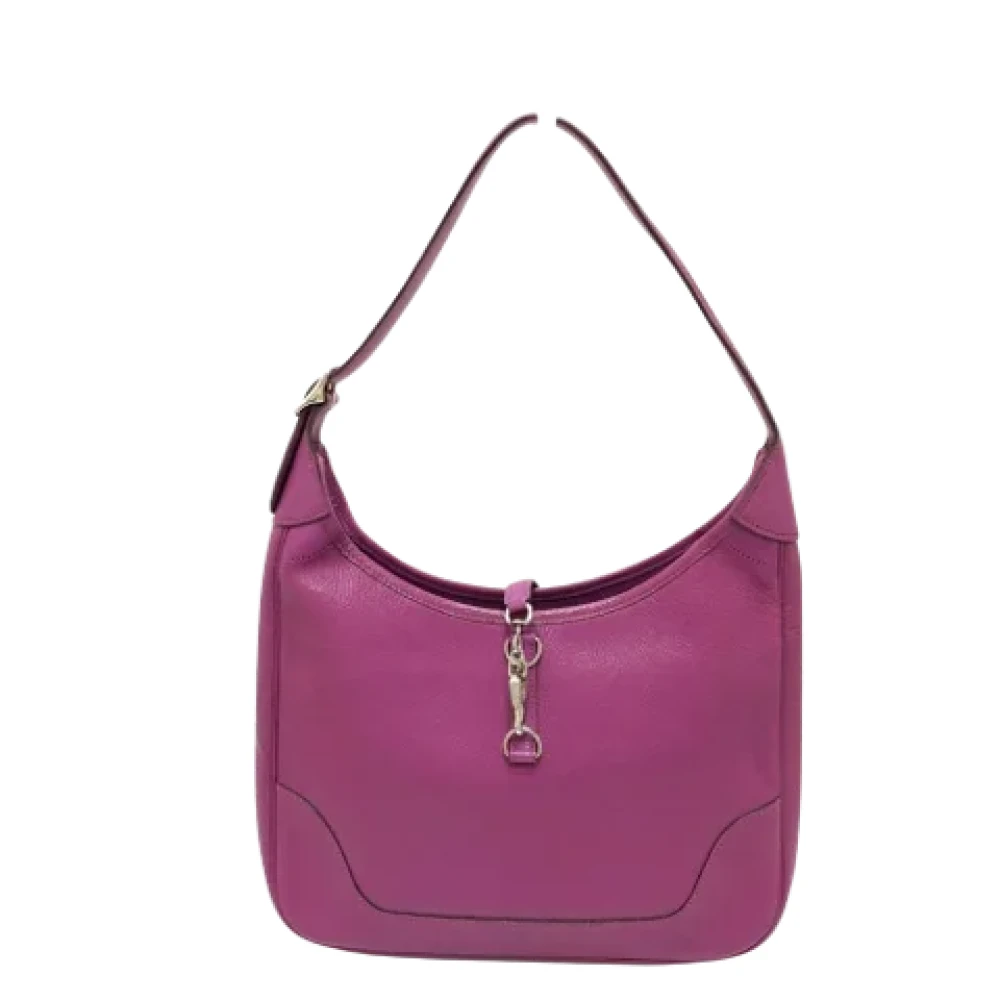 Hermès Vintage Pre-owned Leather shoulder-bags Purple Dames