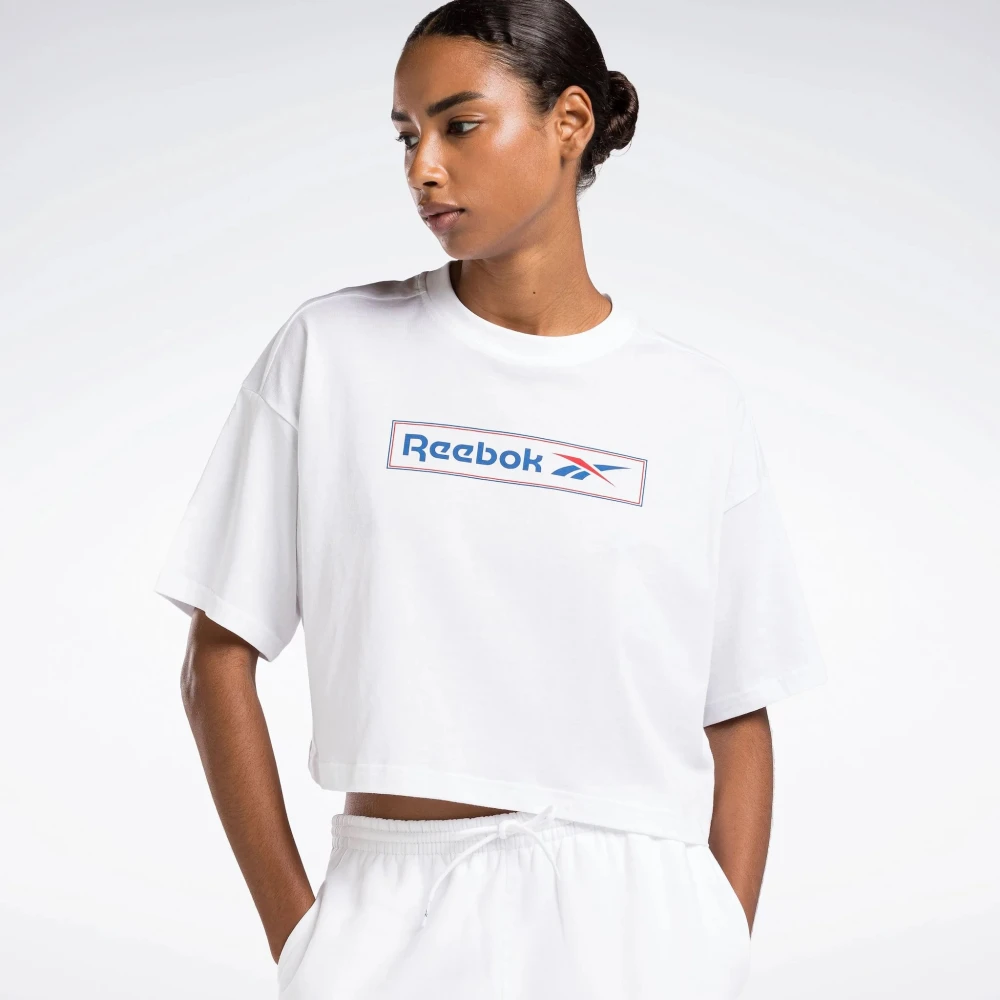 Reebok Grafisch Logo T-shirt White Dames